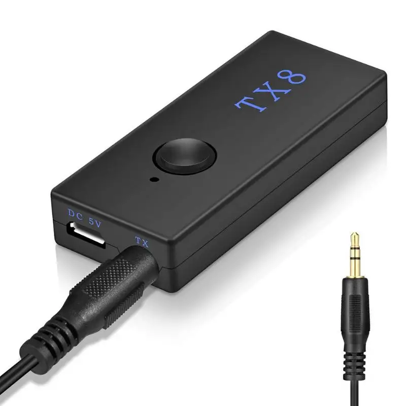 TX8 Bluetooth 4,2 передатчик беспроводной RCA 3,5 мм аудио адаптер для ТВ наушников беспроводной аудио адаптер для ТВ компьютера