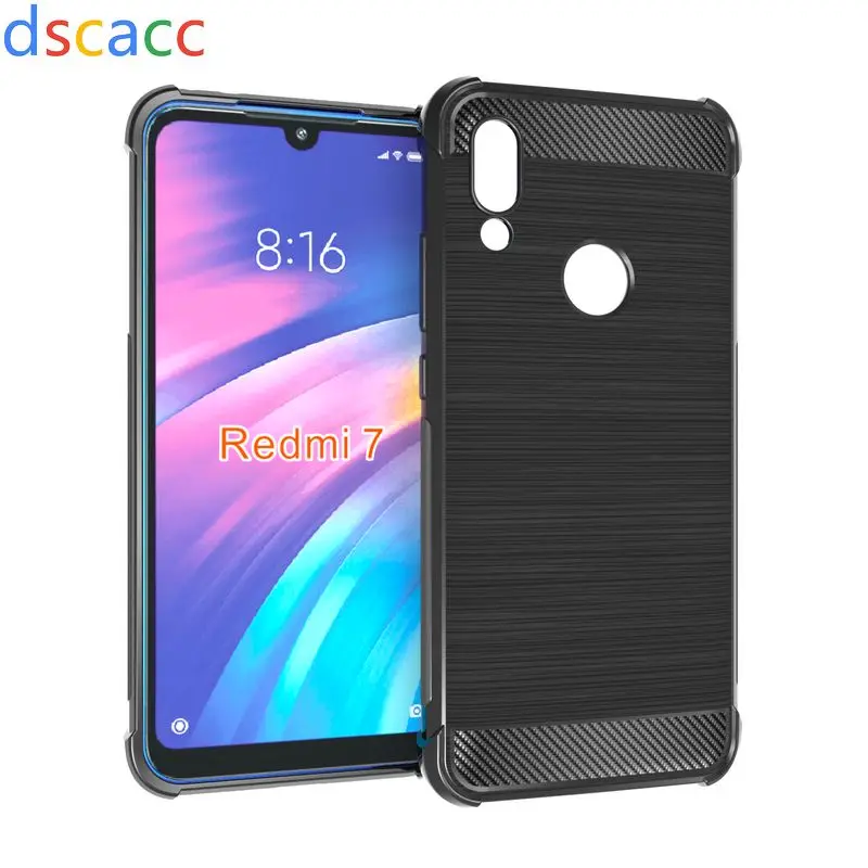 

DSCACC DSCACC Carbon Fiber Air Cushion TPU Case for Xiaomi Redmi 7 100pcs