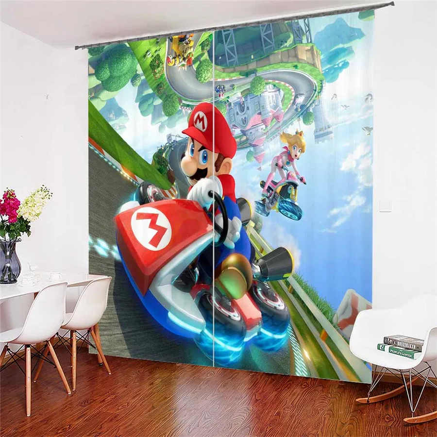 

3D Window Curtains Mario Print for Living Room Bedding Room Home Decor Tapestry Wall Carpet Drapes Cotinas #MLA-14