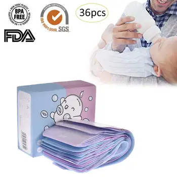 

36 PCS/Pack Portable Disposable Formula Pouch Dispenser Storage Breast Milk Powder Box Storage Bag Organizer Baby Feeding Bag