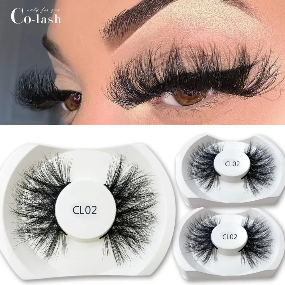 

Colash 100% 25mm Mink Eyelashes False Eyelashes Crisscross Natural Fake lashes Makeup 3D Mink Lashes Extension Eyelash