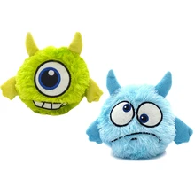 Интерактивные игрушки для собак, плюшевый скрипучий хихикающий шар, автоматическая электронная игрушка для собак, развлечения подходят для маленьких и средних