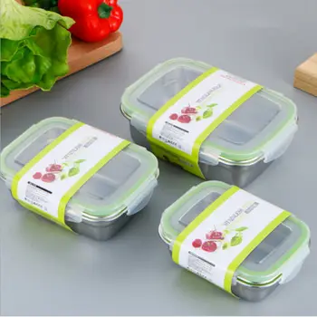 

Faroot 2019 Stainless Steel Crisper Boxes Insulated Lunch Box High Quality Food Container Layer Fresh Retaining Storage Boxes