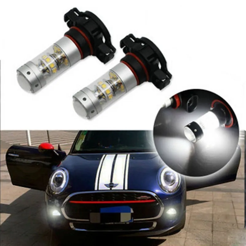 

2X Car LED H8 fog light bulbs 1600LM 6500 K white H1 H3 H4 H7 H11 9005 / HB3 9006 / HB4 1156 H16 Auto Fog lamp driving bulbs