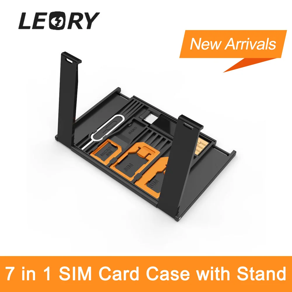 

LEORY 2019 High-end atmospheric SIM card reader Micro Sim Nano-Cards tool kit storage box Lightweight Multifunctional Holder Box