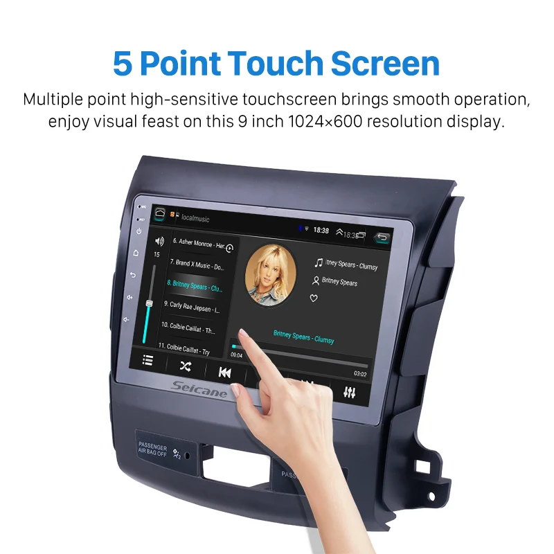 Perfect Seicane 9 inch Android 8.1 Car Radio Player For MITSUBISHI Outlander 2006 2007 2008 -2014 2Din GPS Head Unit 2