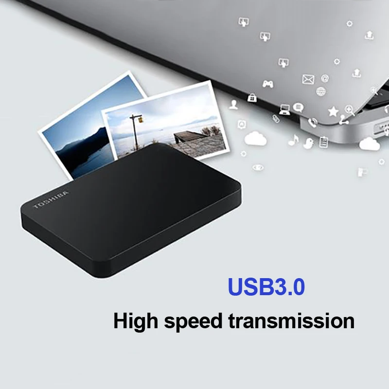 Портативный жесткий диск TOSHIBA Canvio Basics 3 0 внешний 1 ТБ 2 HDD 5 &quotHD портативное