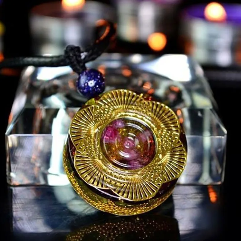 Подвеска AURA REIKI из минерального кристалла эмоциональная гармония гламур