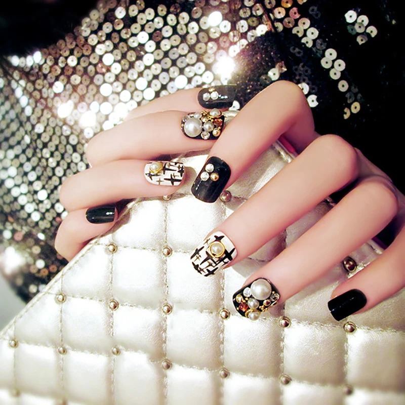 24 шт./компл. обнаженные матовые накладные ногти с мраморной текстурой для ногтей