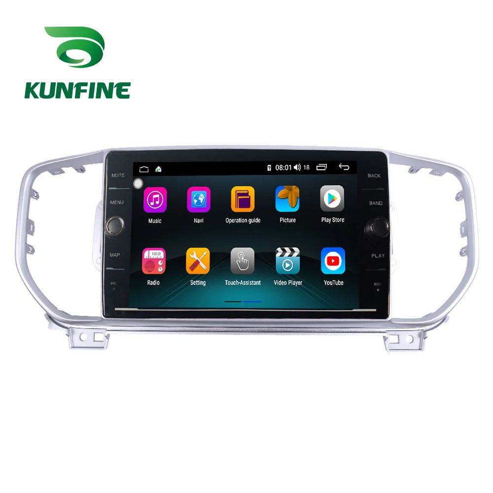 Top Octa Core 4GB RAM 64GB ROM Android 8.1 Car DVD GPS Player Deckless Car Stereo for KIA KX5 Sportage R 2016 Black Color Radio 4