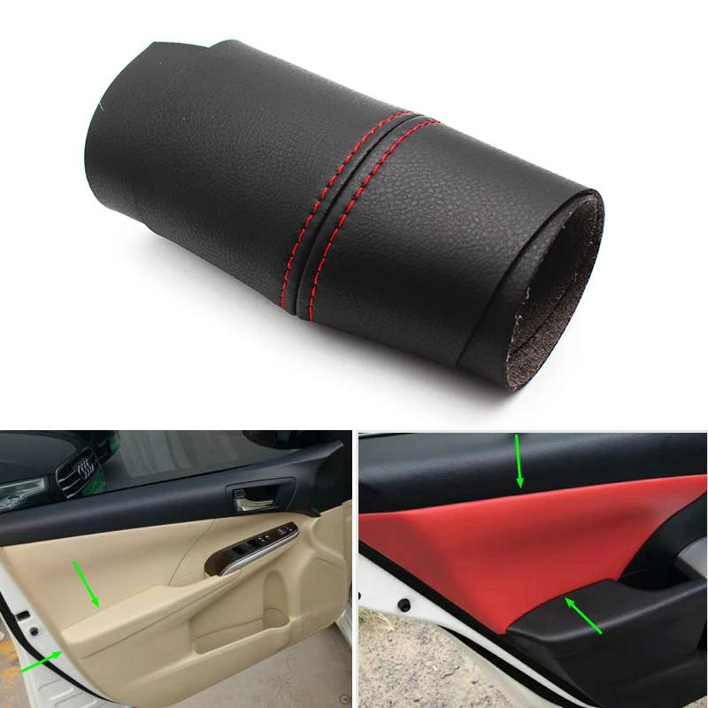 

4pcs Microfiber Leather Interior Door Panel Guards / Door Armrest Cover Protective Trim For Toyota Camry 2014 2015 2016 2017