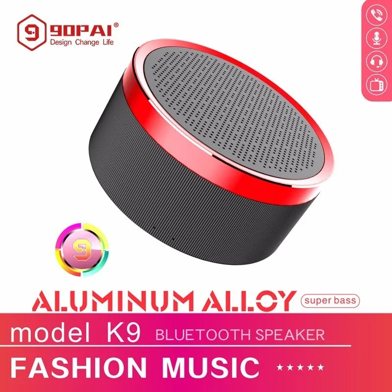 

90PAI Wireless 4.2 Bluetooth Speaker Aluminum Alloy Support USB TF Card Portable Subwoofer Sound MP3 Music Play Loudspeaker Hot