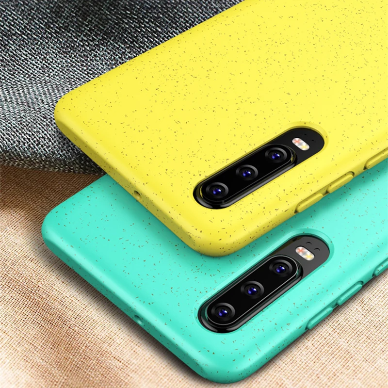 

Mayitr Fashion Colorful New Shockproof Soft TPU Wheat Straw Matte Phone Case Back Cover for Huawei P30 Pro Lite Capa Fundas