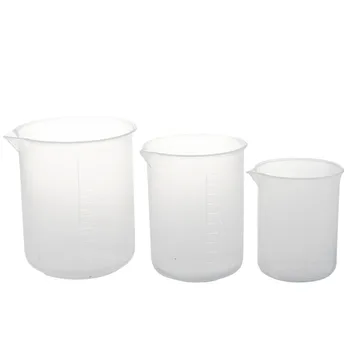 

150 250 500 ml beaker of clear plastic 3 pcs. Measuring cup tool
