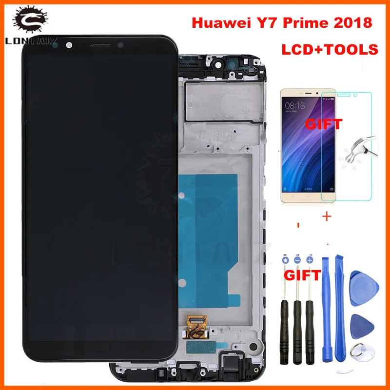

HUAWEI Y7 Prime 2018 LCD Display Touch Screen Digitizer For Huawei Y7 Pro 2018 LCD With Frame LND L22 LX2 L21 LX3 L23 LX1 TL30