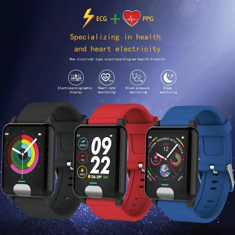 

ALLOYSEED E04 Smart Band Fitness Tracker ECG/PPG Blood Pressure Heart Rate Monitor Waterproof Smart Watch for Xiaomi Android IOS