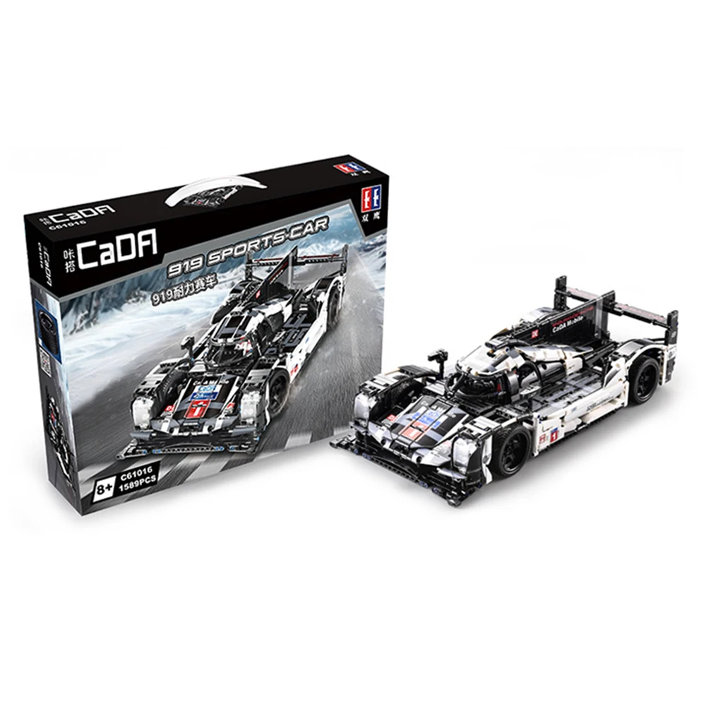 

CaDA C61016 Racing Car 1586pcs Block Building Toys Creative Assembling LED Light Blocks Car Kids Educational Block Toys Gifts