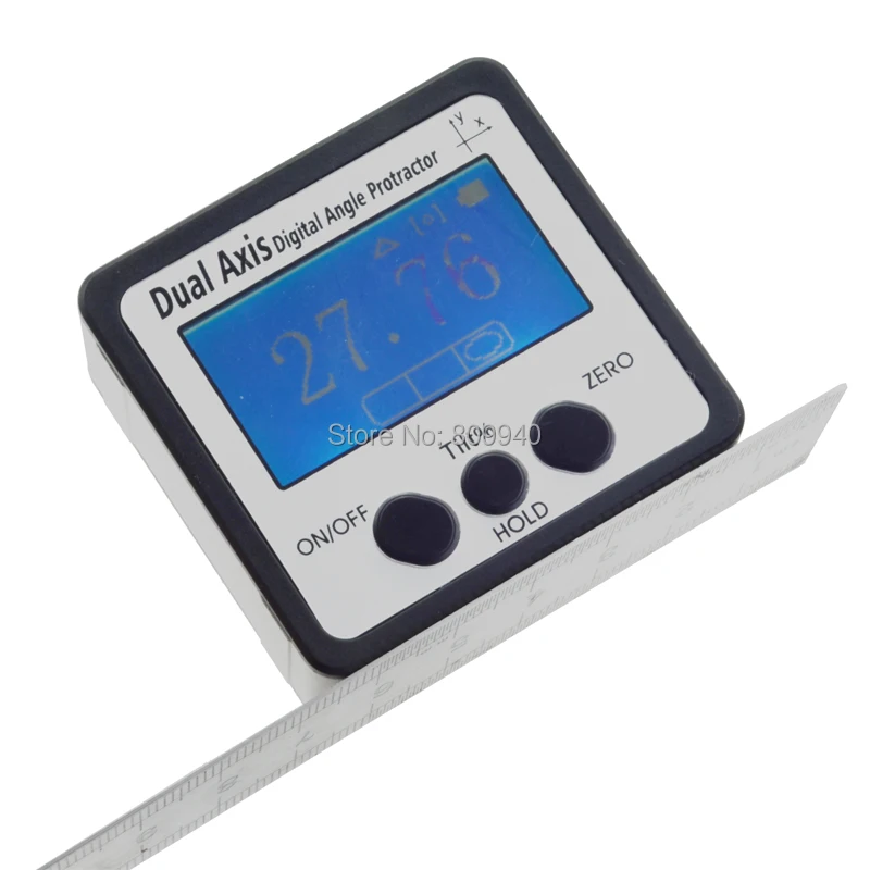 

Dual axis Digital Inclinometer Protractor Digital Angle Finder Bevel Box with Magnet Base With Backlight