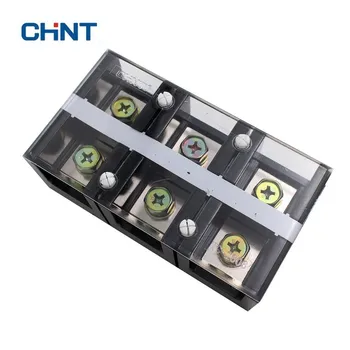 

CHNT TC-2003 Fixed Type High Electric Current Connection Dual Row Screw Terminal Block Strip 200A 3P Copper Sheet