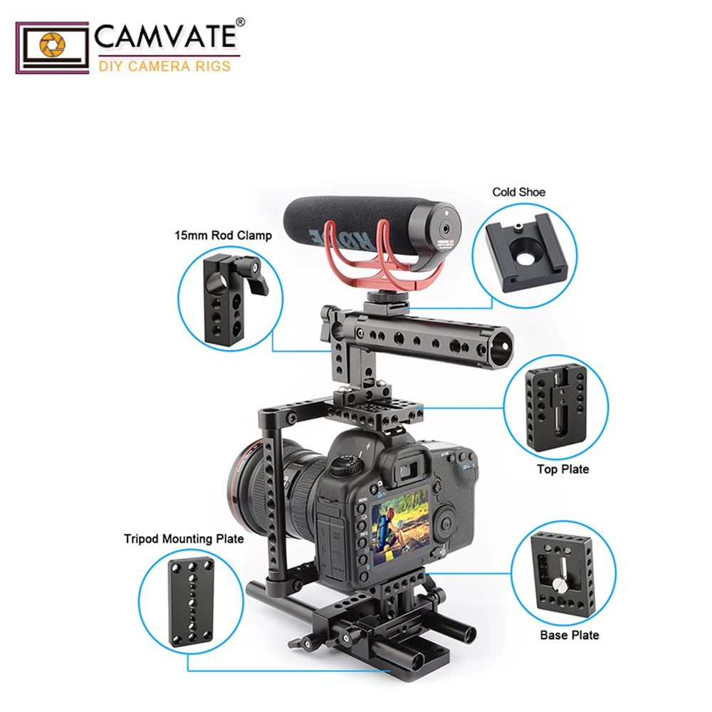 CAMVATE Camera Cage Rig For Canon70D,50D,7D Mark11,5D