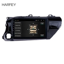 Harfey 10,1 “Android 8,1 Radio para TOYOTA HILUX 2016 de 2017 a 2018 la mano izquierda conductor con Bluetooth GPS Navi USB FM SWC DVR OBD