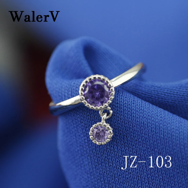 WalerV Новинка для женщин на заказ простое модное белое фиолетовое круглое