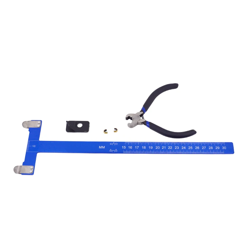 

Recurve Bow Adjustment Kit with T Ruler Plier Plastic Quick Tip On Tieing Arrow Nocking Precision Measurements for Archery