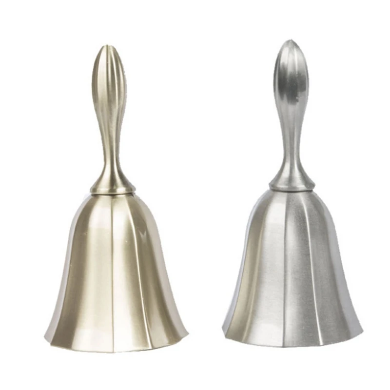 

Hand Bell 2Pcs Call Bell Wedding Bell Dinner Bell Pewter Classroom Bell For Kid