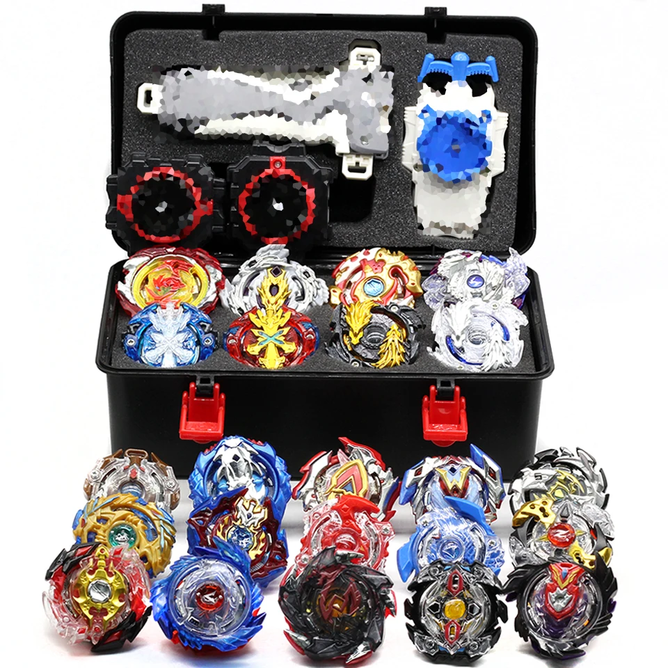

1set 8 style Beyblade Burst B111 B113 Metal Fusion 4D With 4 Launcher Beyblade Burst Spinning Top Christmas Gift For Kids Toys