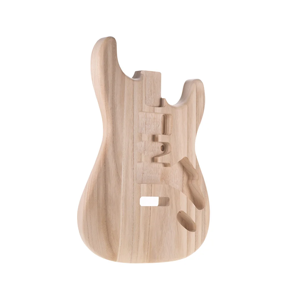 

Muslady ST01-TM Unfinished Handcrafted Guitar Body Candlenut Wood Electric Guitar Body Guitar Barrel Replacement Parts