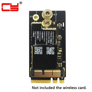 

Jimier BCM94360CS2 BCM943224PCIEBT2 Wireless Card to NGFF M.2 Key A/E Adapter for Macbook OS