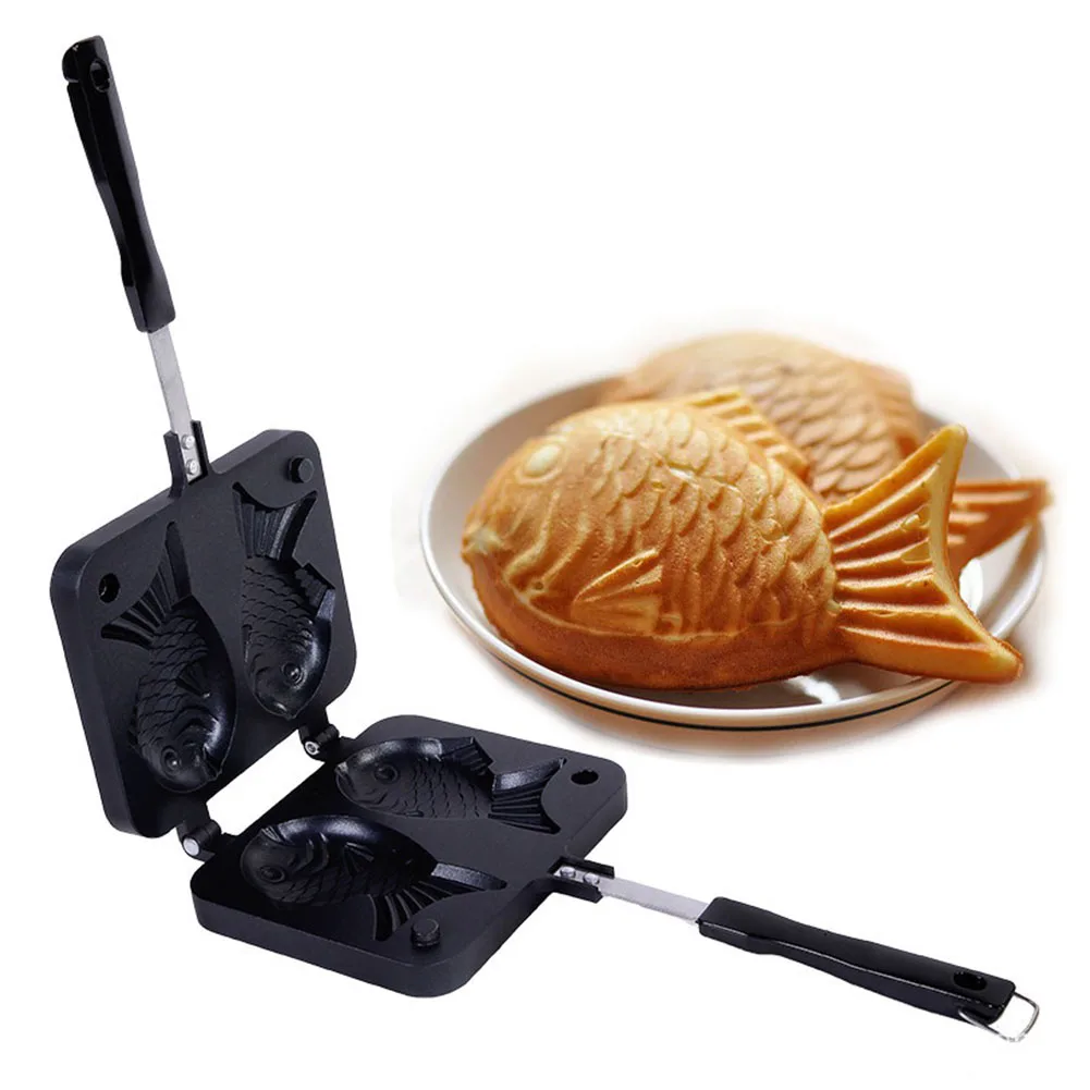 

Kitchen Pan Cake Mold Tool DIY Bakeware Biscuit Pastry Dual Fish-Shaped Non-stick Mould