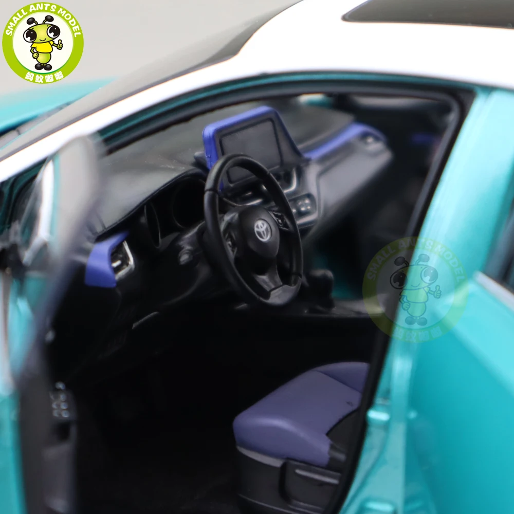 1/18 CHR C-HR литье под давлением модель автомобиля SUV игрушки Дети подарок для мальчика девочки синий с белым верхом