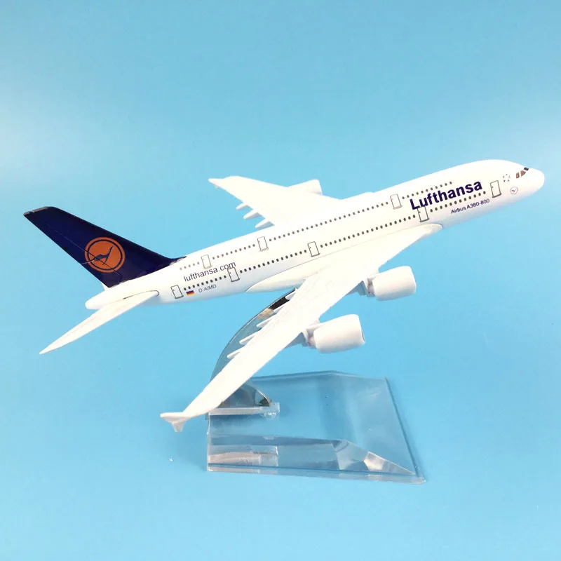 Модель самолета Lufthansa 16 см из литого металла |Вертолеты самолеты корабли