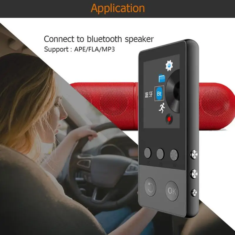 

MP3 Player with bluetooth Speaker touch keys hi fi fm radio mini USB mp3 sport MP 3 HiFi music player portable metal walkman 8G