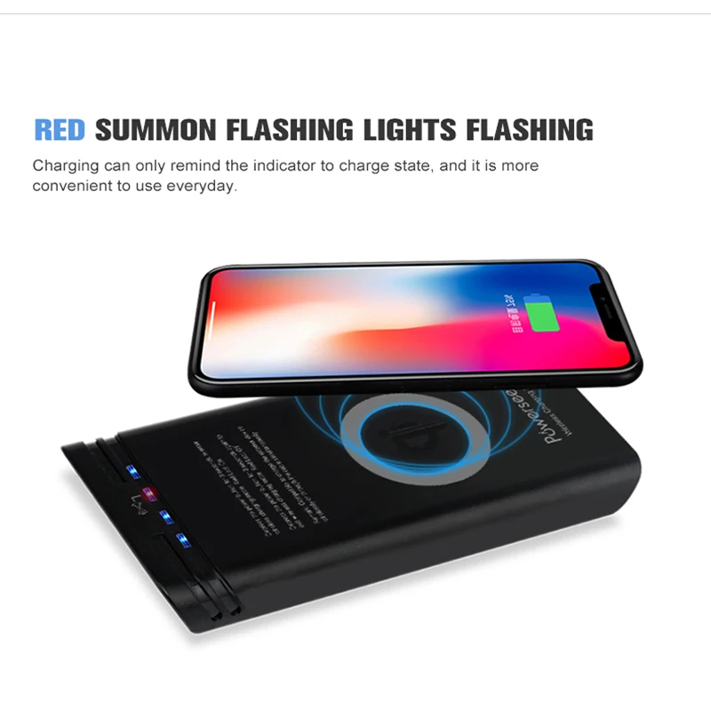 Powerseed 7000mAH QI Wireless Power Bank Charger DC5V 2.1A Universal External Battery Pack for iphone X 8 8plus for Samsung Powerseed 7000mAH QI Wireless Power Bank Charger DC5V 2.1A Universal External Battery Pack for iphone X 8 8plus for Samsung