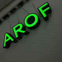 Фабрика 3D светодиодной подсветкой зеленый цвет для знаки рекламные буквы