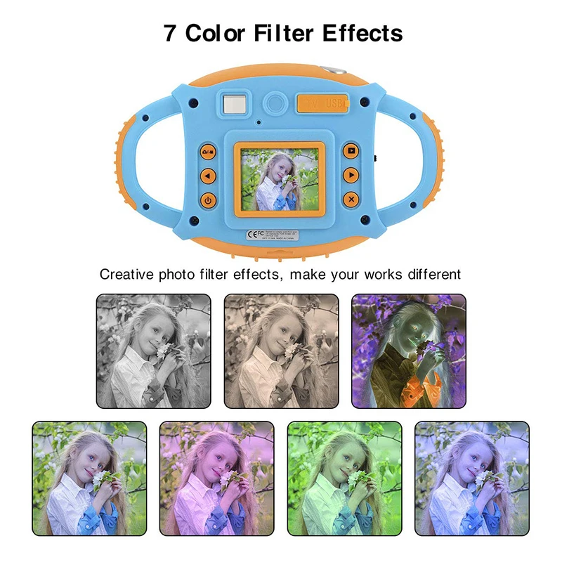 child educational Toy Camera for Boy Girl cam Creative Lightweight Digital Camera for Kid with Soft Silicone Protective ShellP30