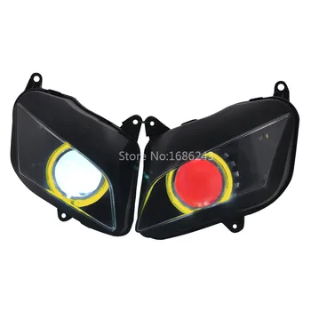 

1 Set HID Headlight Assembly Yellow Angel Red Demon Eye Fits For Honda CBR600RR 2007-2012 2008 2009 2010 2011
