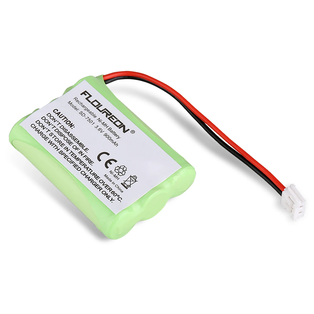 3 штуки Floureon 6 V 900mAh Ni MH аккумуляторы для беспроводного телефона Motorola SD 7501 At&t 89 1323 00 0