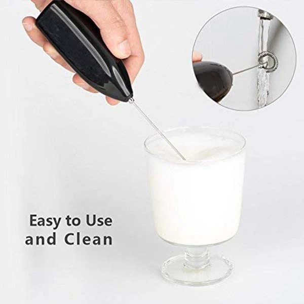 Молочный пенообразователь ручной, Пенообразователь для кофе на батарейках-Электрический венчик мешалки для кофе, пеновзбиватель для молока, мини-миксер полезные подарки
