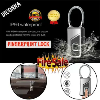

Mini Portable Rechargeable Bag Backpack Suitcase Smart Fingerprint Lock Padlock