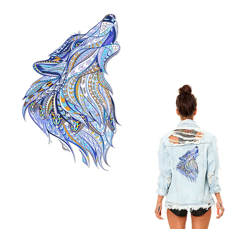 

Eco-friendly Pyrography Heat Tranfer Printing DIY King Stickers T-shirt Cool For Tops 3D 1PC Lion Iron-on Clothes Patches