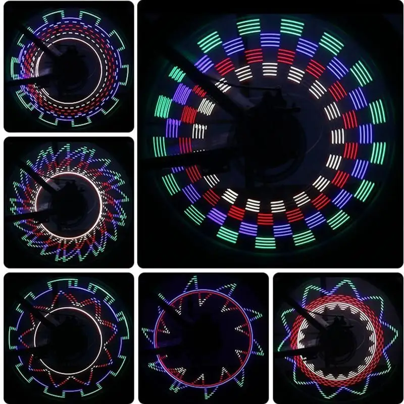 Weimostar 2 боковые 16 светодио дный 32 Режим ночной непромокаемый велосипед колеса спиц свет лампы обода Радуга шины велосипед фиксированный