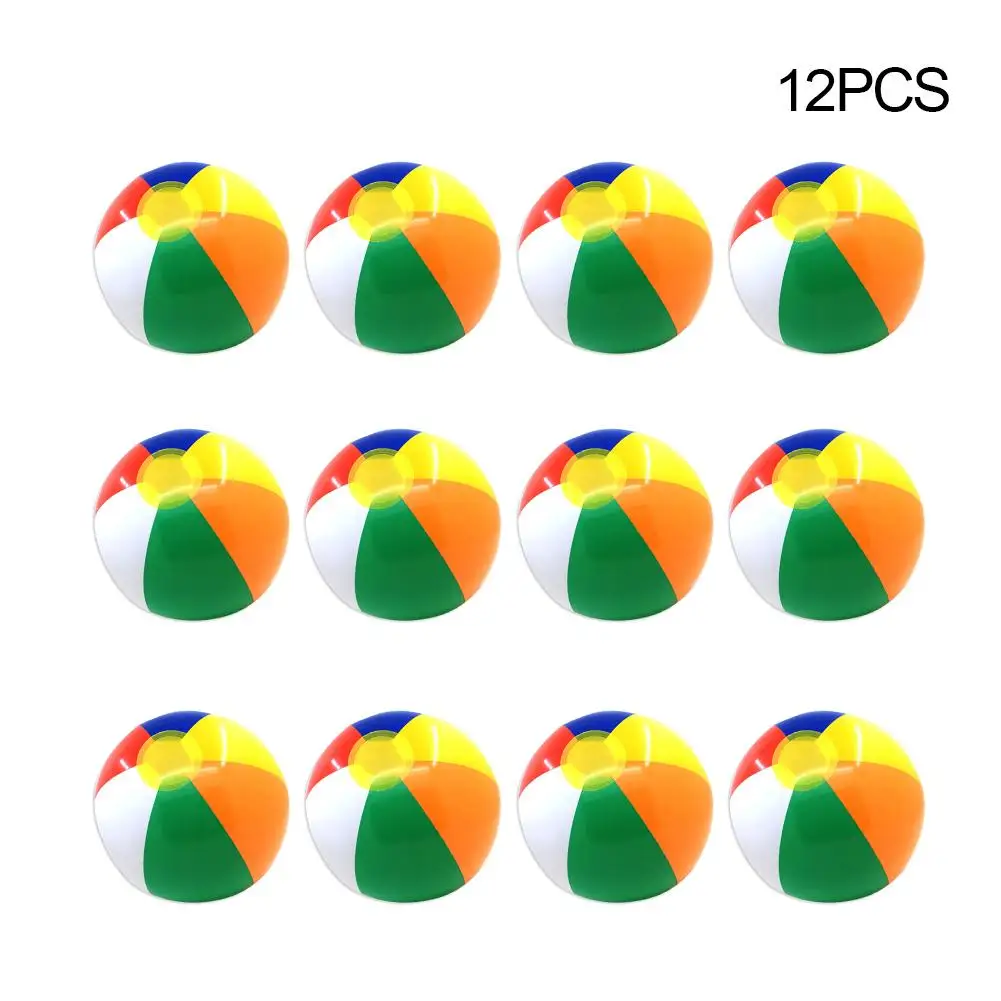 

12PCS 30CM Inflatable Beach Ball Colorful Outdoor Water Sports Fun Swimming Pool Float Game Ball For Kids Adult