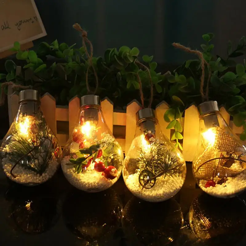 Индивидуальные светодио дный Рождественские елочные украшения огни для дома Спальня ночные светильники сад подвесные светильники
