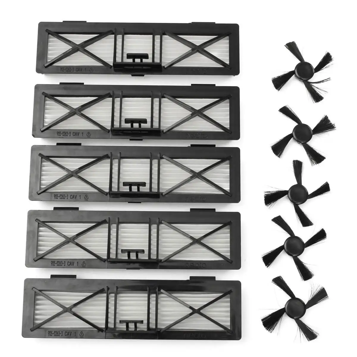 

Replacement 5pcs Ultra-Performance Filter + 5 Pcs Side Brush For Neato Botvac D Series Sweeping Machine Vacuum Cleaner Parts