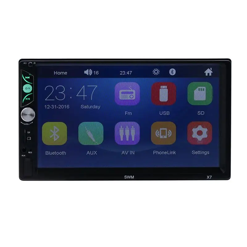 7 &quot2 DIN MP5 Автомобильный MP3-плеер Bluetooth Сенсорный экран стерео радиокамера