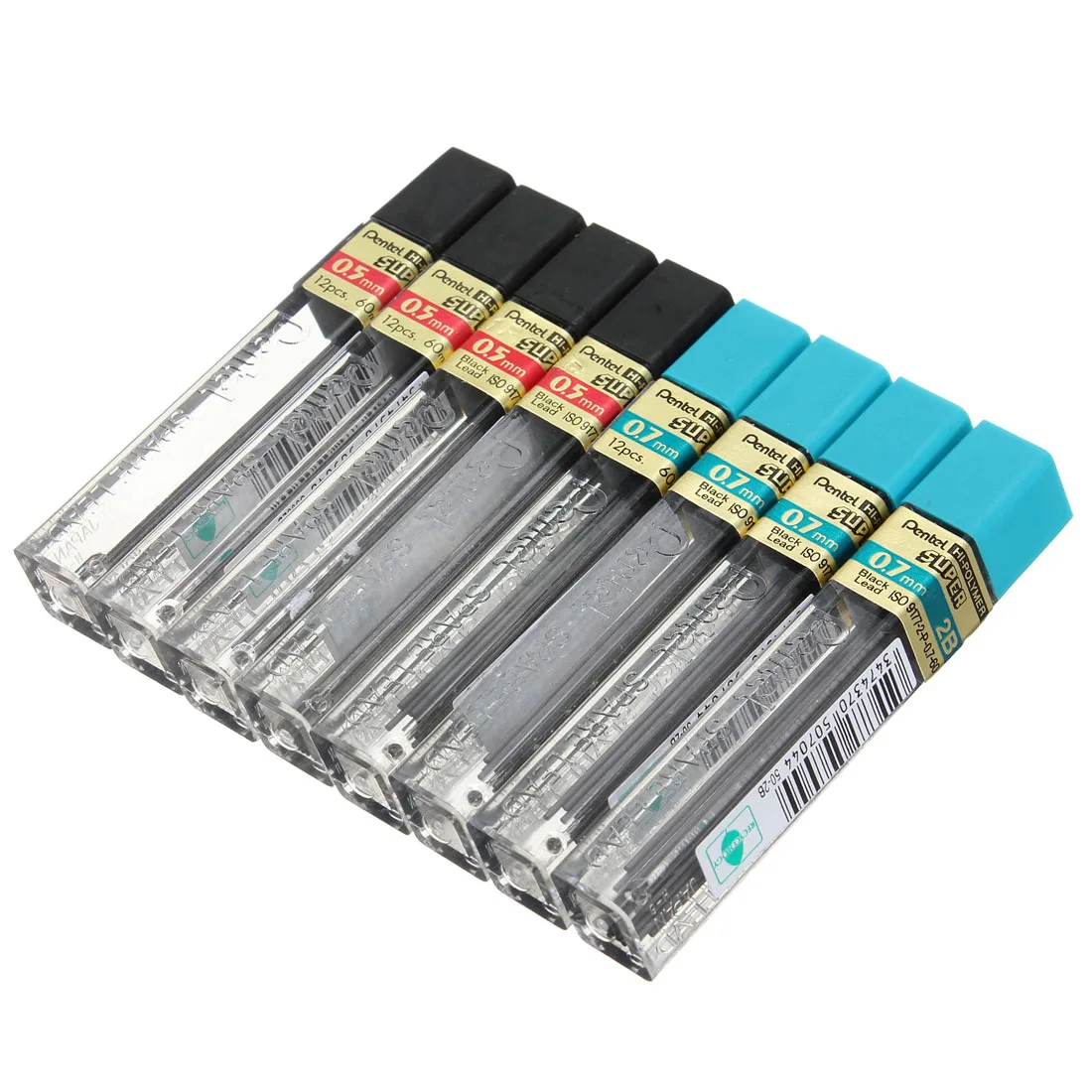 One Tube 12 2B Refills Pentel Pencil Refill Leads 0.5 0.7 2B Refills