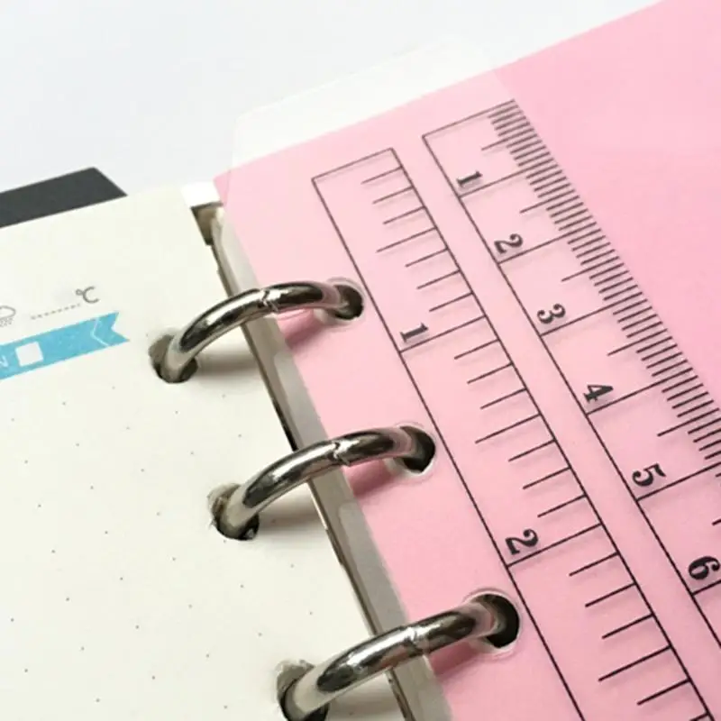 PVC6 линейка с отверстиями для файлов Binder Notebook A5 A6 A7 гибкие закладки индексные